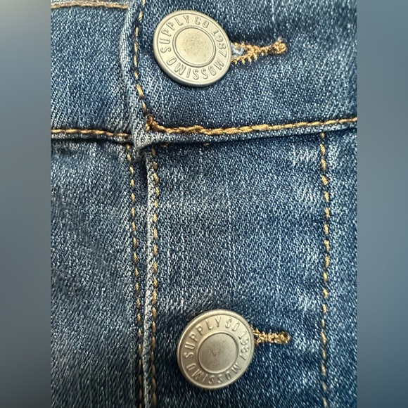 Mossimo Supply Co Blue Cotton A-Line Mini Denim Skirt size 12 - Picture 5 of 10